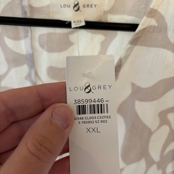 Loft Lou & Grey NWT Jungle Linen Cotton Wide Leg Crop Pant & Tie Front Tank XXL - Picture 8 of 15